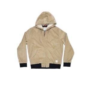 NEW IRON & RESIN men's corduroy bunker hoodie in tan